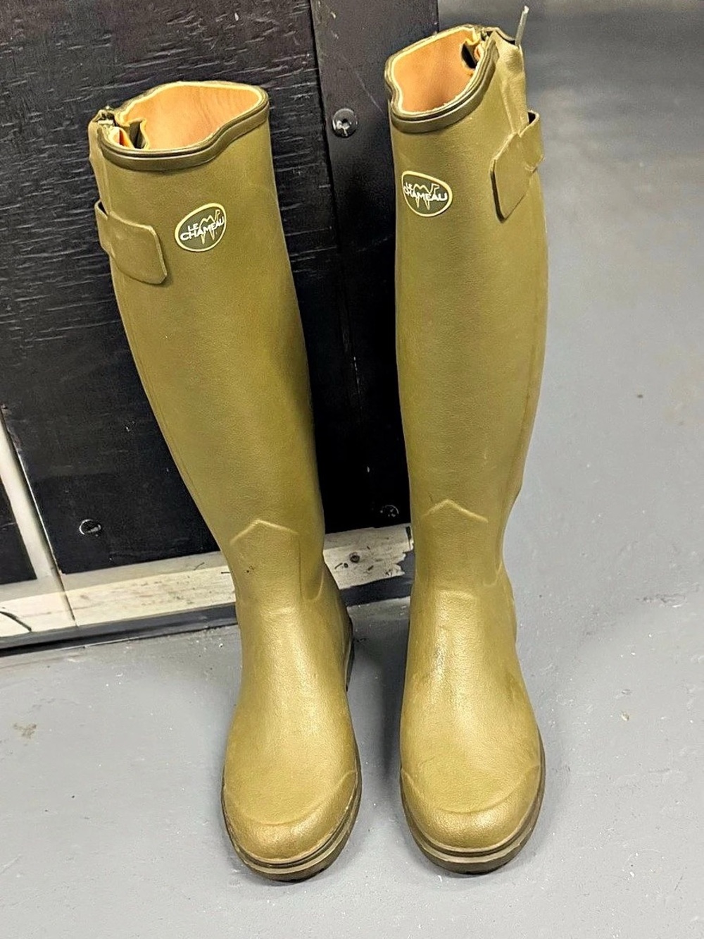 Le Chameau Chasseur Leather-Lined Hunting Boots, Made in France, 41/8